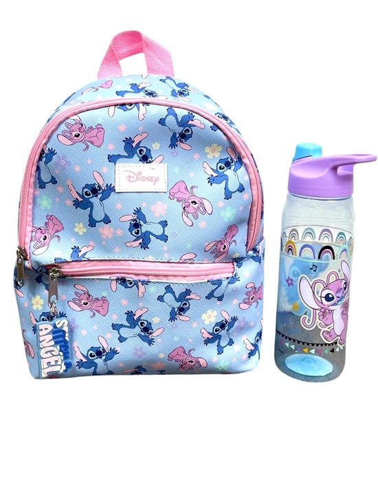 Disney Other - Disney’s Light Stitch and Angel Mini Backpack with Water Bottle